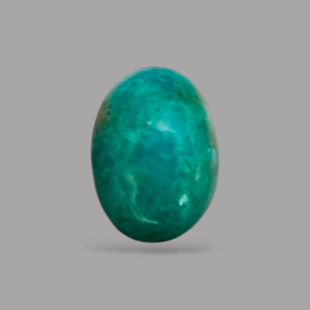 Real Turquoise Stone 5.26 Carats 12.7 x 9.1 x 6.7 mm in oval