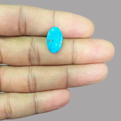 Real Turquoise Stones For Sale 3.61 Carats 16.4 x 10.1 x 2.9 mm in Oval