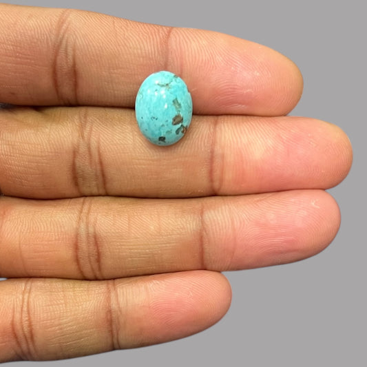 Real Turquoise Stones For Sale 7.56 Carats 14 x 11.1 x 6.2 mm in Oval