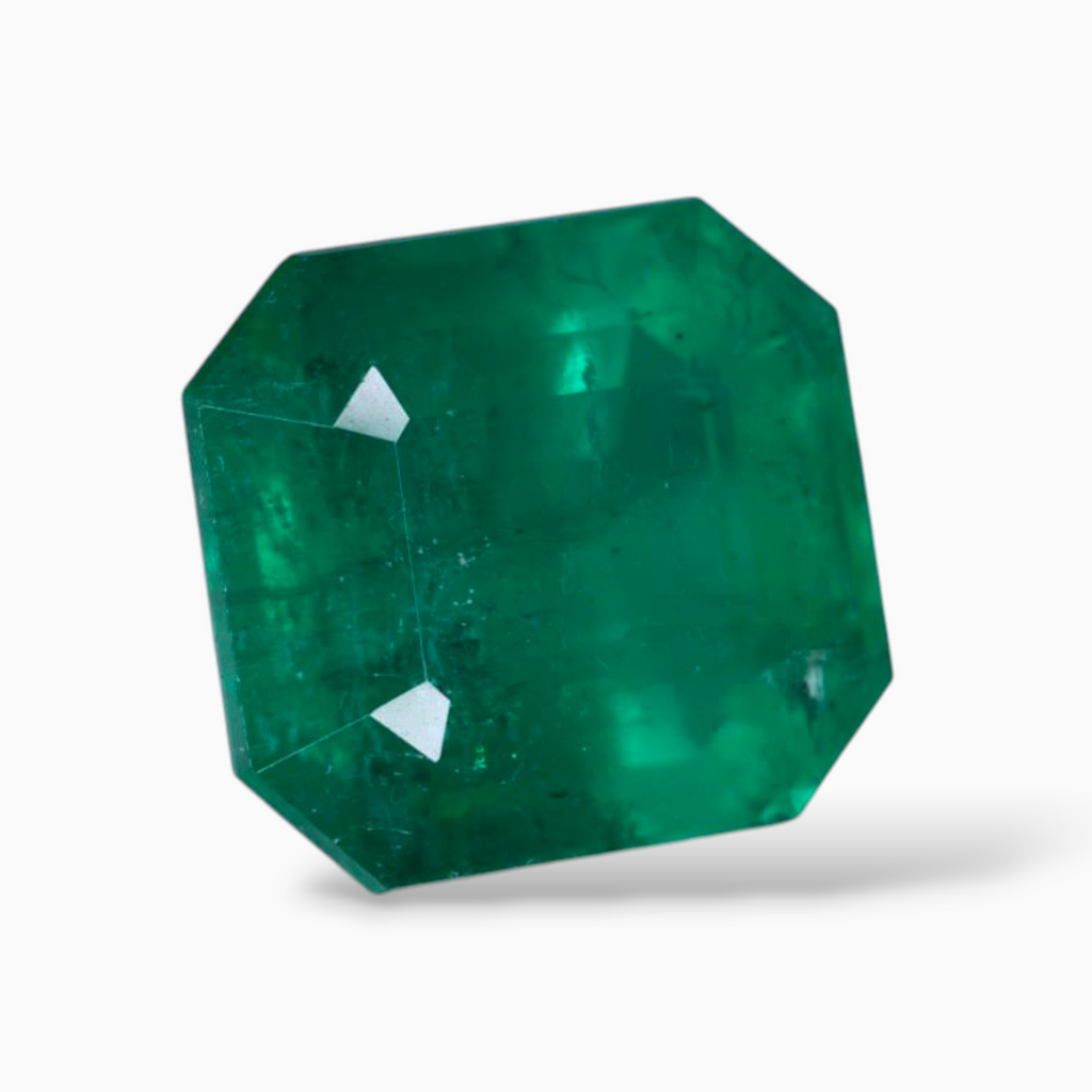 Real Zambian Emerald Stone 13.56 Carats Square Shape 15x13.9mm Size