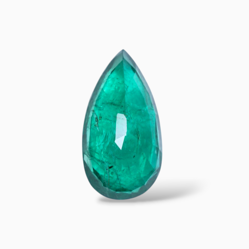 Original Emerald Stone 5.95 Carats Pear Shape 16.6x8.9mm Size