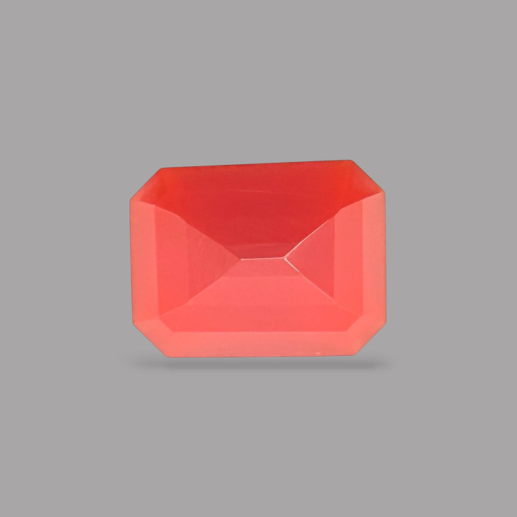 Red Agate Stone 11.01 Carats Emerald Cut