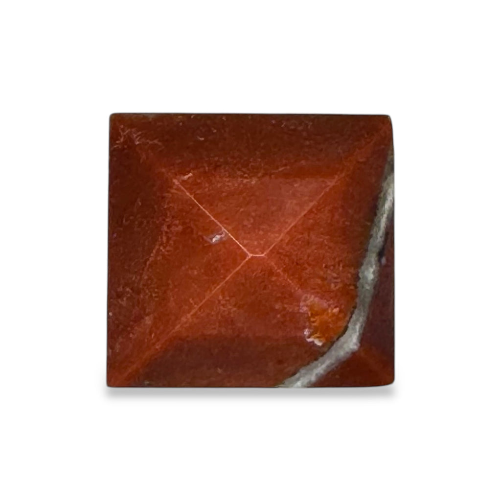 Red Jasper Stone Princess Cut 4.46 Carats 10.3 X 10.8 mm