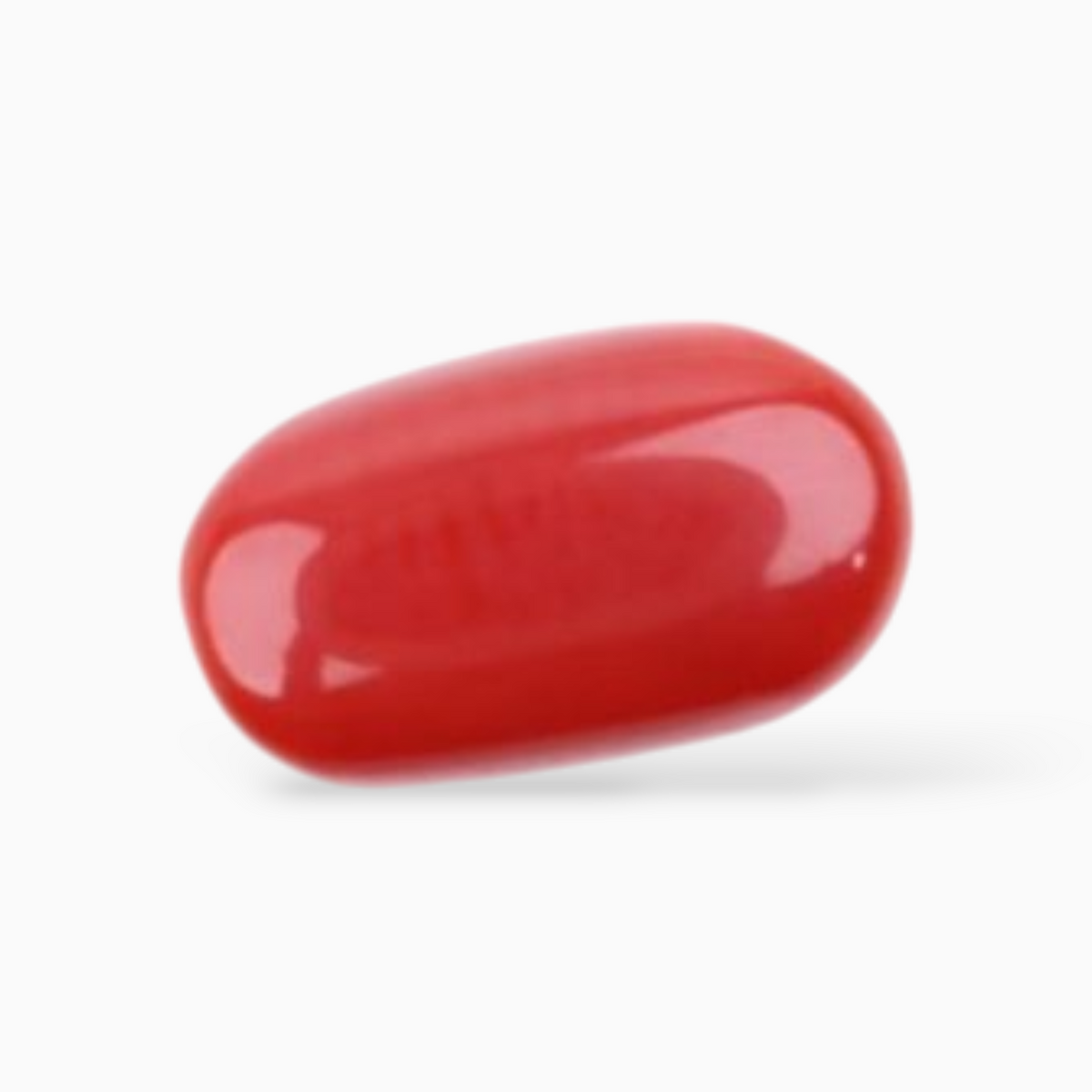 Buy Red Coral Mooga Stone 2.44 Carats In Oval Cabochon Shape 10.3x6mm Size