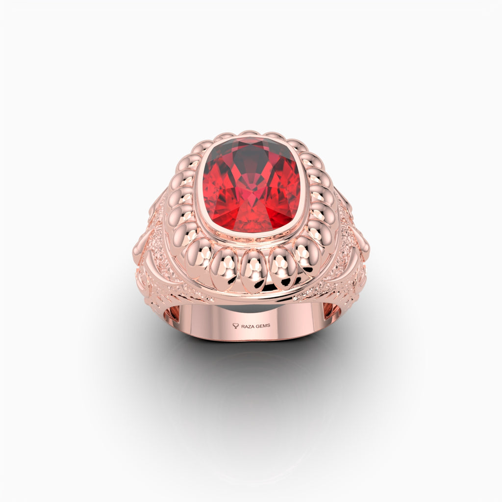 Natural Cocktail Ruby Ring in 18K Gold - Augusta