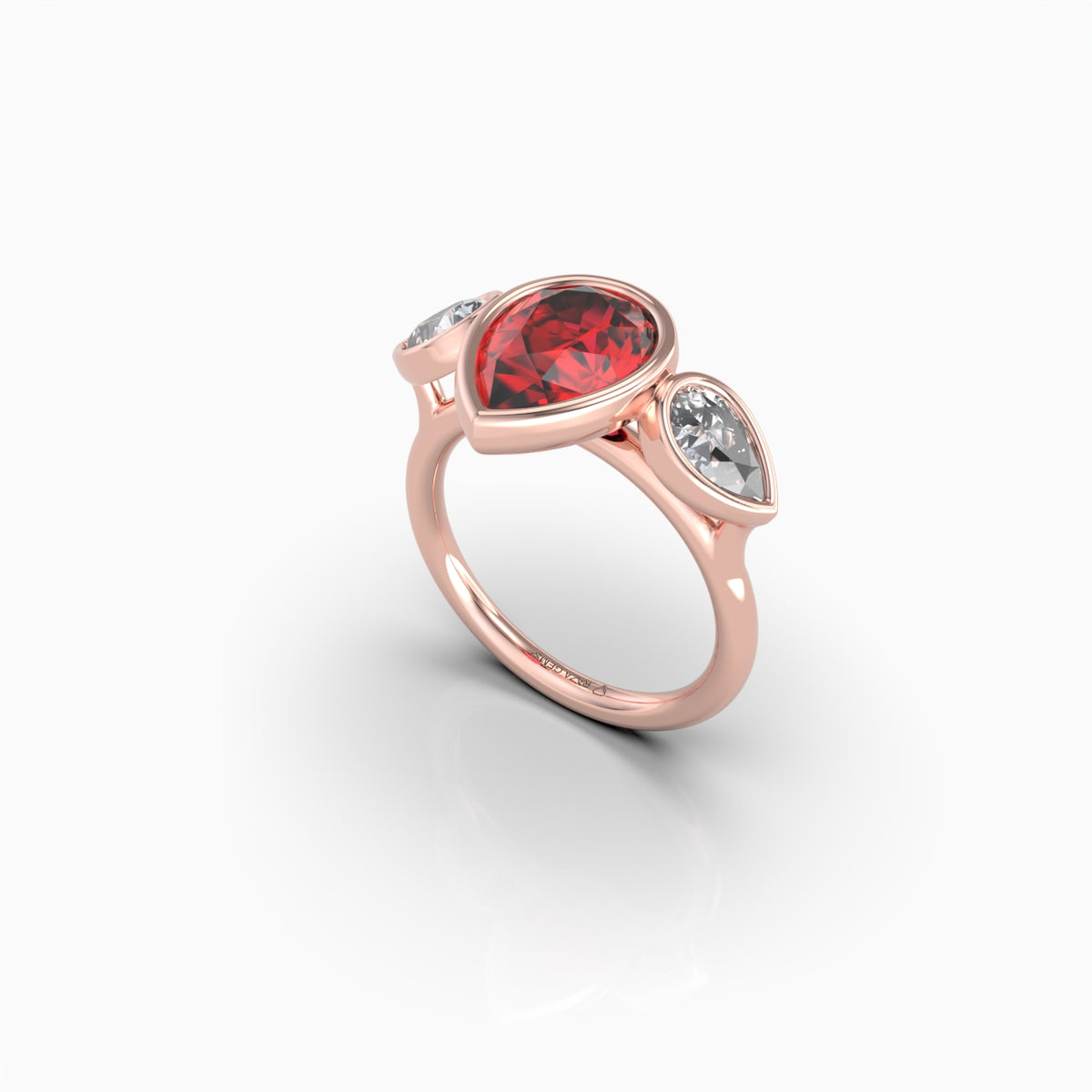Natural Ruby Ring with Natural Diamonds