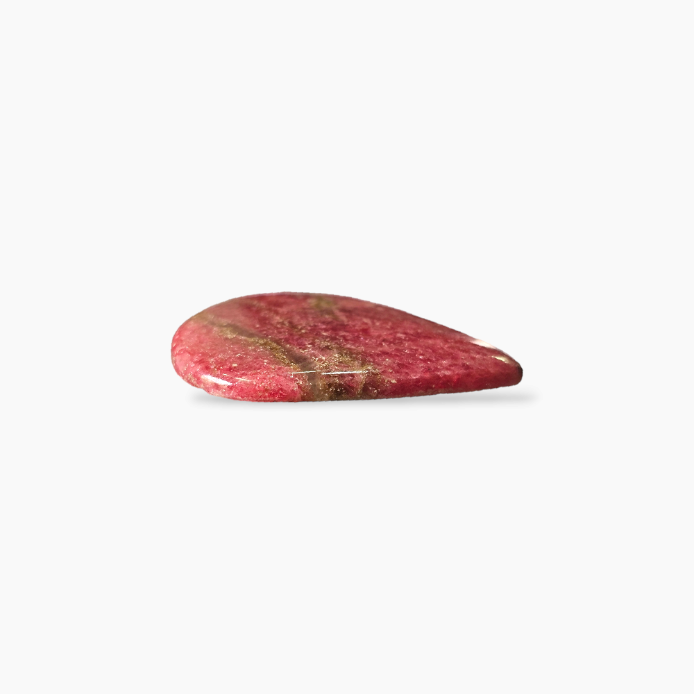 Rhodonite Stone in 96.80 Carats with 46 by 37 MM Size Pear Cut