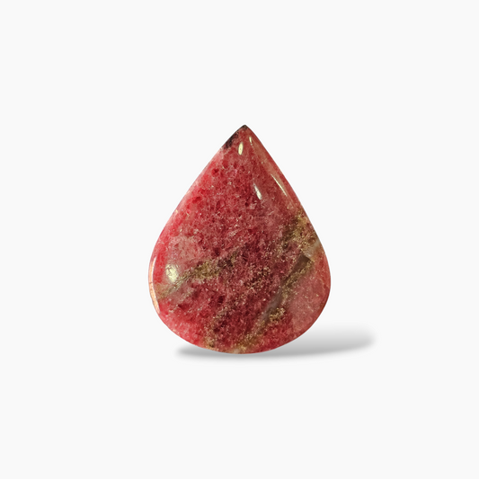 Rhodonite Stone in 96.80 Carats with 46 by 37 MM Size Pear Cut
