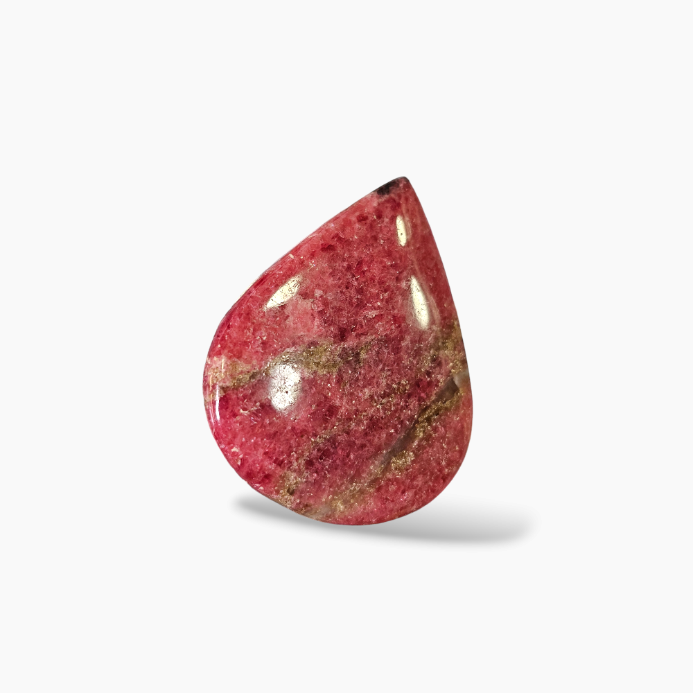 Rhodonite Stone in 96.80 Carats with 46 by 37 MM Size Pear Cut