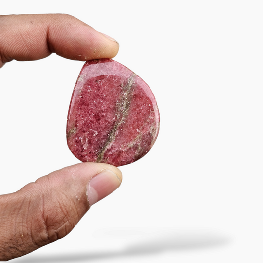 Rhodonite Stone Fancy Cut in 108.05 Carats with 36 by 44 MM