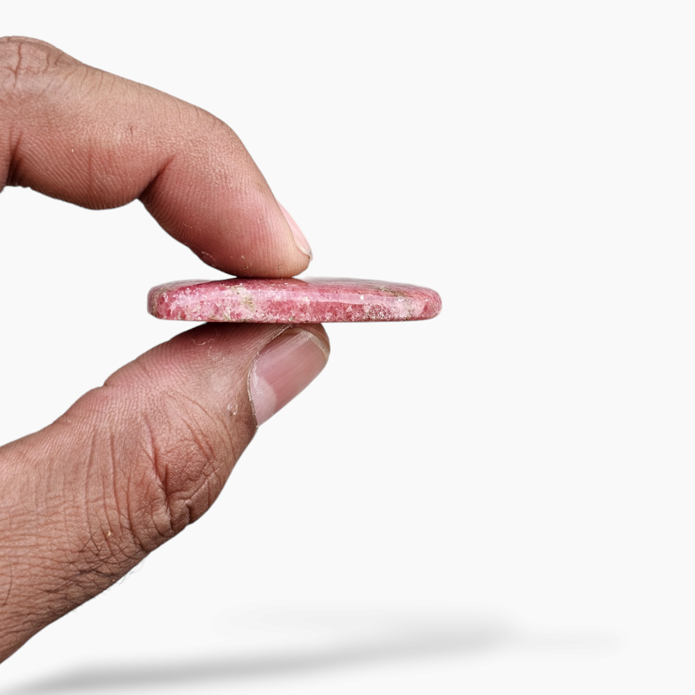 Rhodonite Stone Fancy Cut in 108.05 Carats with 36 by 44 MM