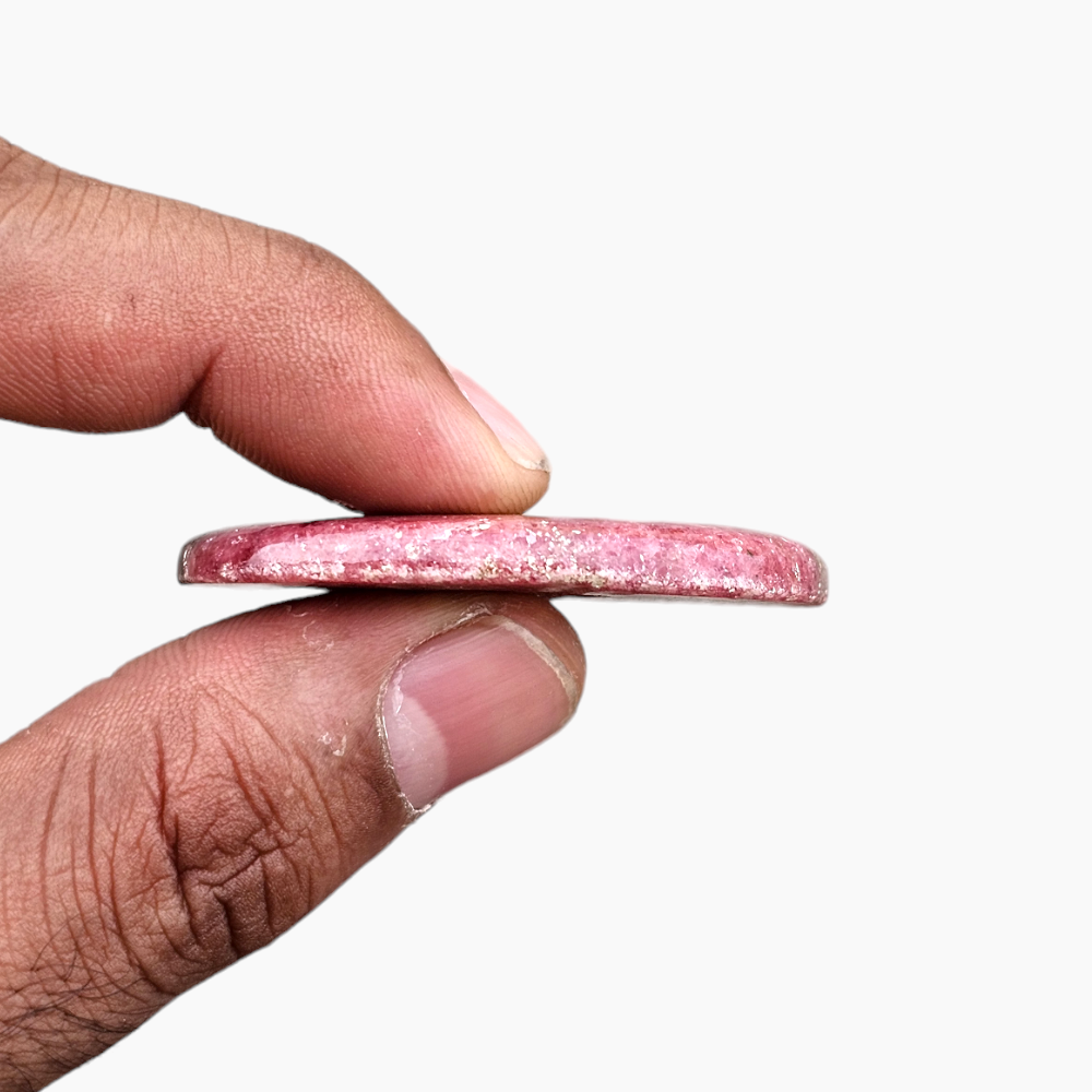 Rhodonite Stone in 115.53 Carats with 48 by 31 Carats Fancy Cut