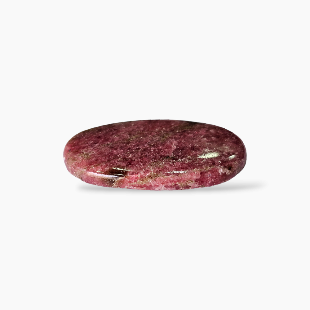 Rhodonite Stone in 117.79 Carats with 50 by 32 mm in Size Oval Cut
