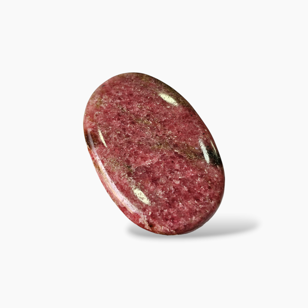 Rhodonite Stone in 117.79 Carats with 50 by 32 mm in Size Oval Cut