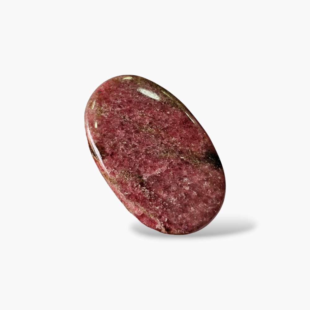 Rhodonite Stone in 117.79 Carats with 50 by 32 mm in Size Oval Cut