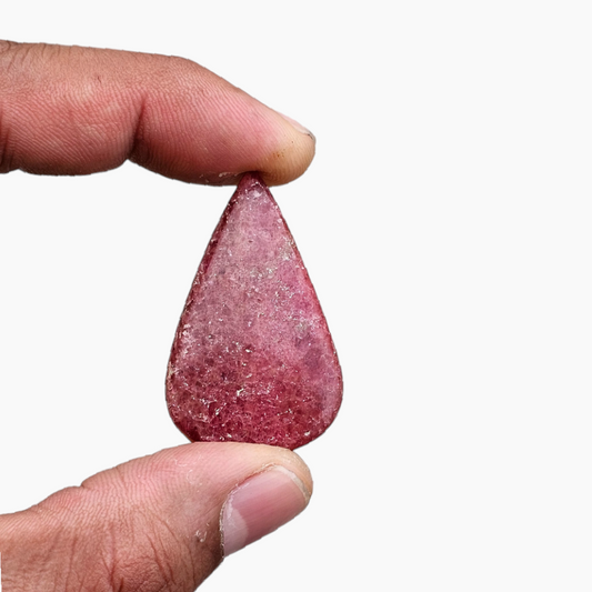 Rhodonite Stone in 61.34 Carats Weight with 25 by 41 mm Size