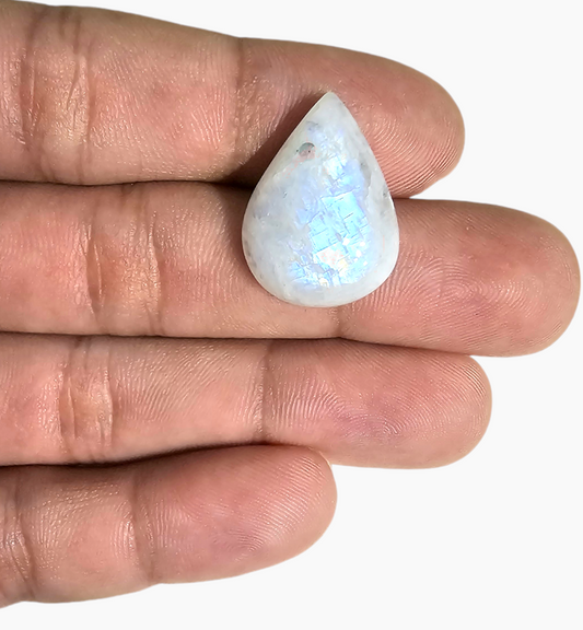 Natural Rainbow Moonstone 18.90 Carats Pear Cabochon Shape 24x17mm