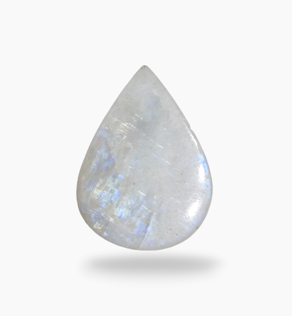 Natural Rainbow Moonstone 18.90 Carats Pear Cabochon Shape 24x17mm