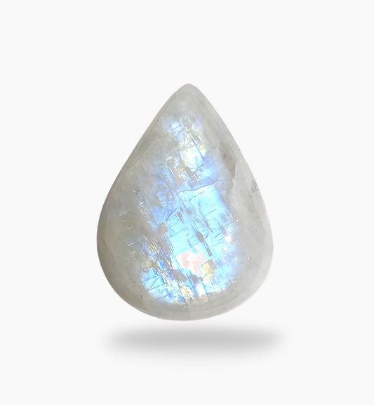 Natural Rainbow Moonstone 18.90 Carats Pear Cabochon Shape 24x17mm