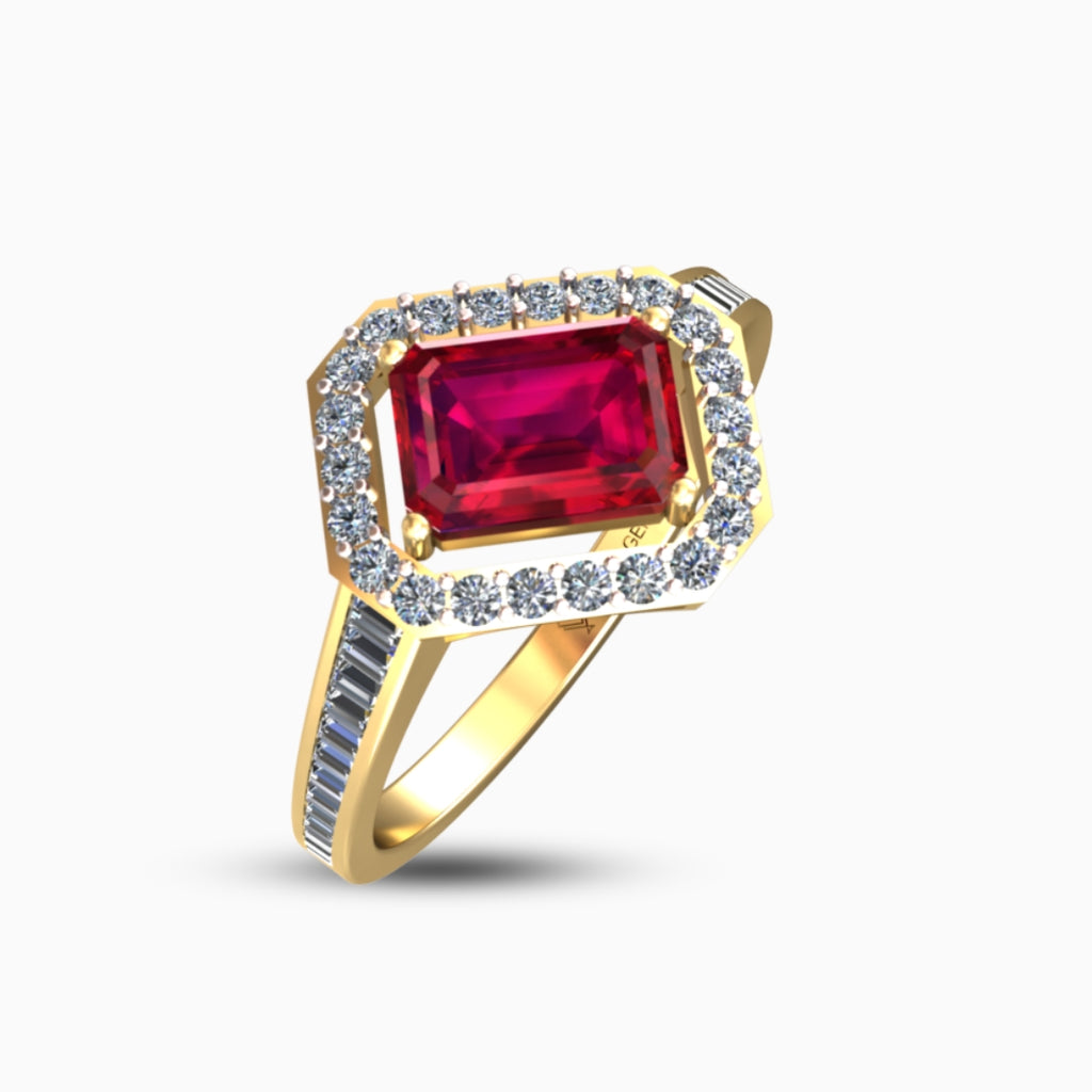 Ridwana Ruby Ring 18K Yellow Gold