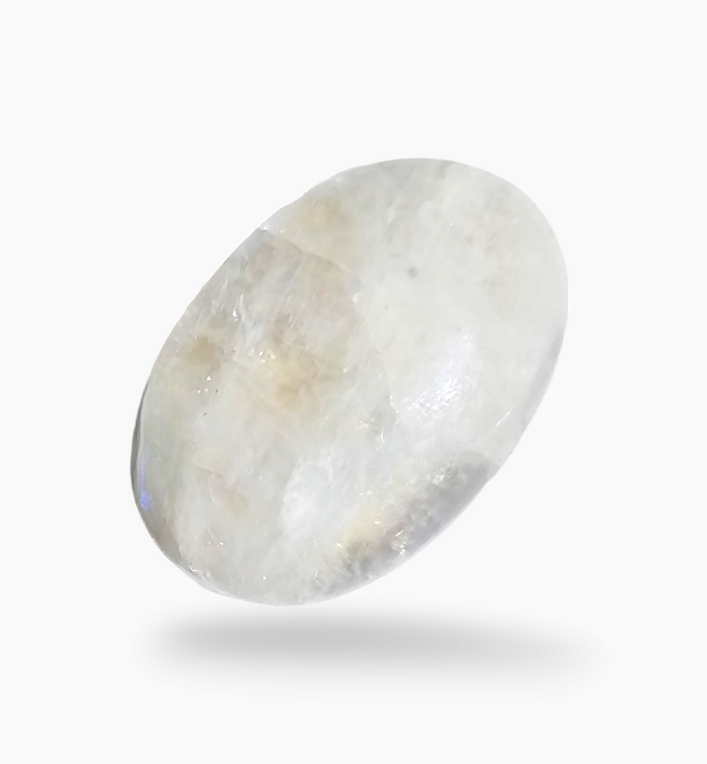 Natural Rainbow Moonstone Gemstone 11.43 Carats Oval Cabochon Shape 22x15mm