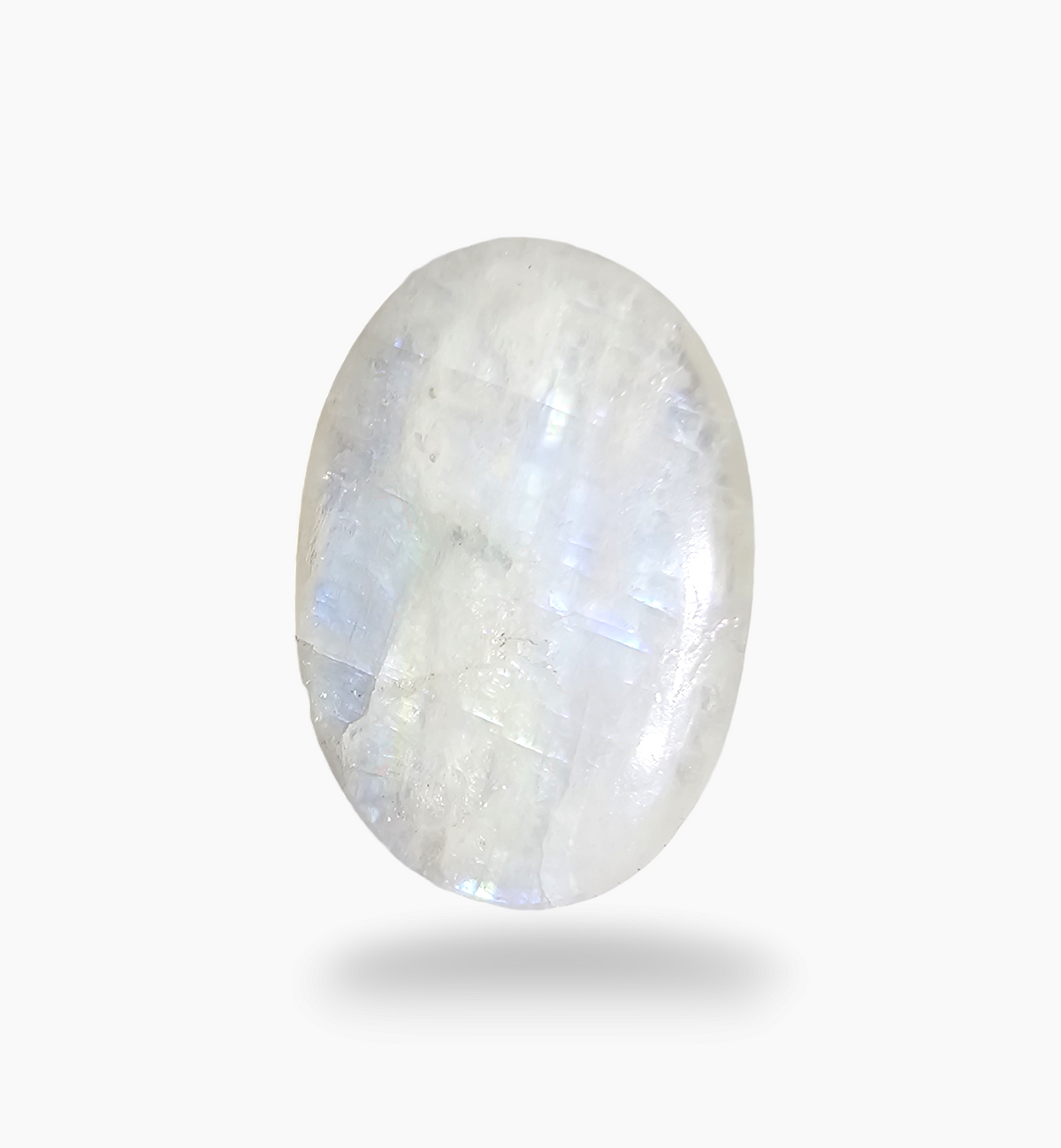 Natural Rainbow Moonstone Gemstone 11.43 Carats Oval Cabochon Shape 22x15mm