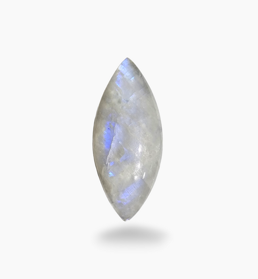 Natural Rainbow Moonstone Gemstone 27.36 Carats Marquise Cabochon Shape 40x16.4mm