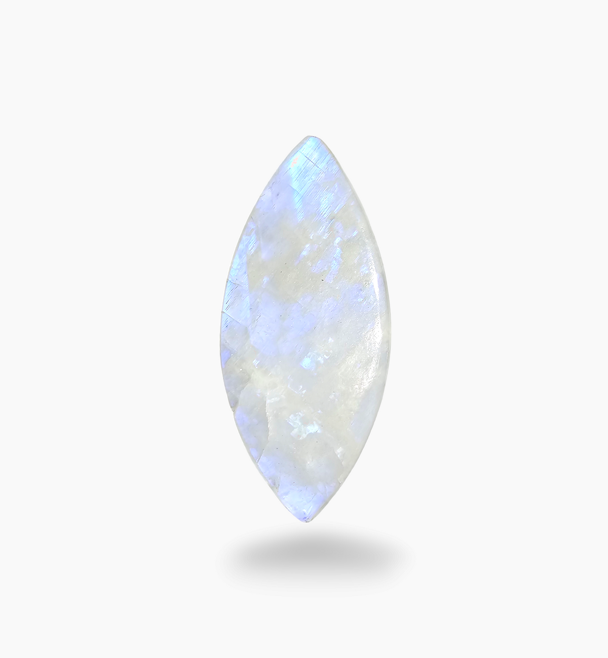 Natural Rainbow Moonstone Gemstone 27.36 Carats Marquise Cabochon Shape 40x16.4mm