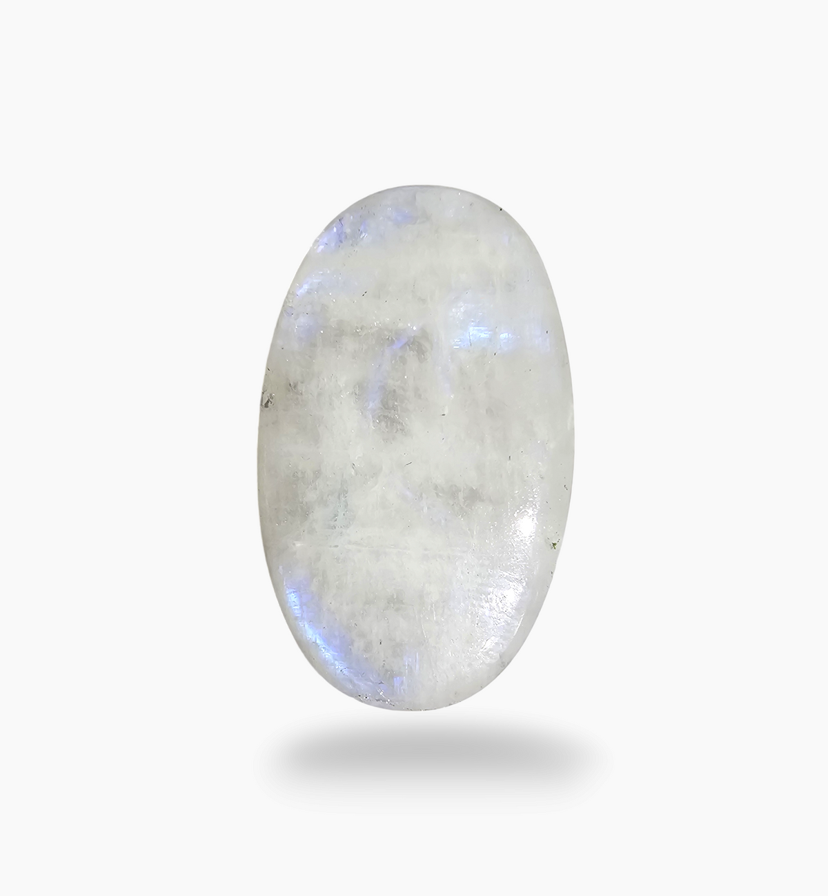 Natural Rainbow Moonstone Gemstone 37.05 Carats Oval Cabochon Shape 30x18.4mm