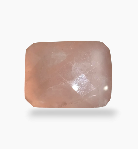 Natural Rose Quartz Stone 51.62 Carats Emerald Cut Shape Size 25x20mm