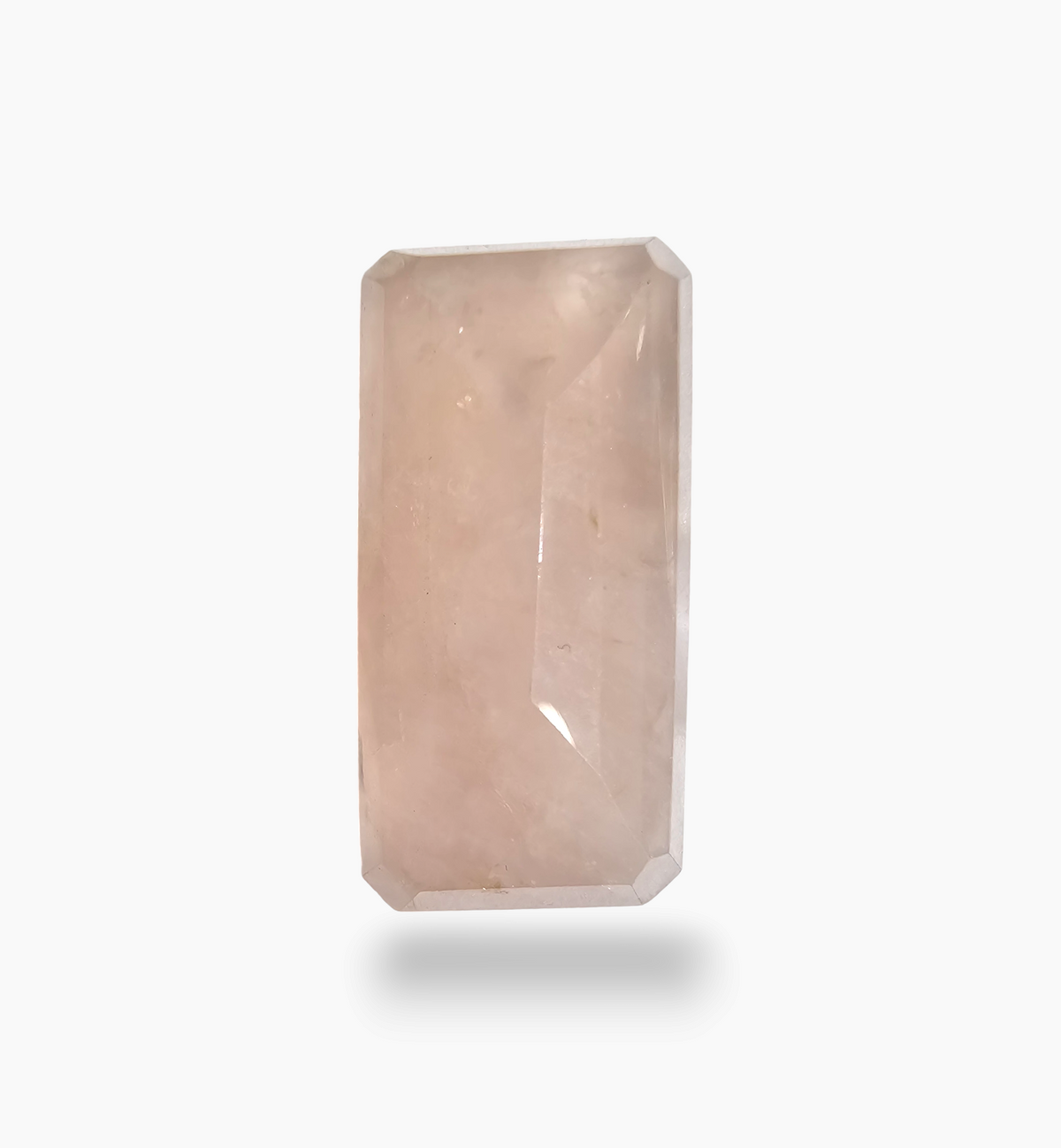 Natural Rose Quartz Stone 51.65 Carats Emerald Cut Shape Size 35x17.5mm