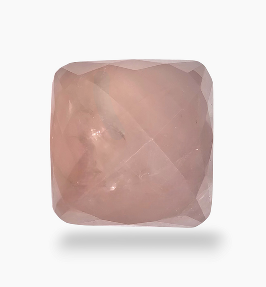 Natural Rose Quartz Stone 68.38 Carats Square Shape Size 25x25mm