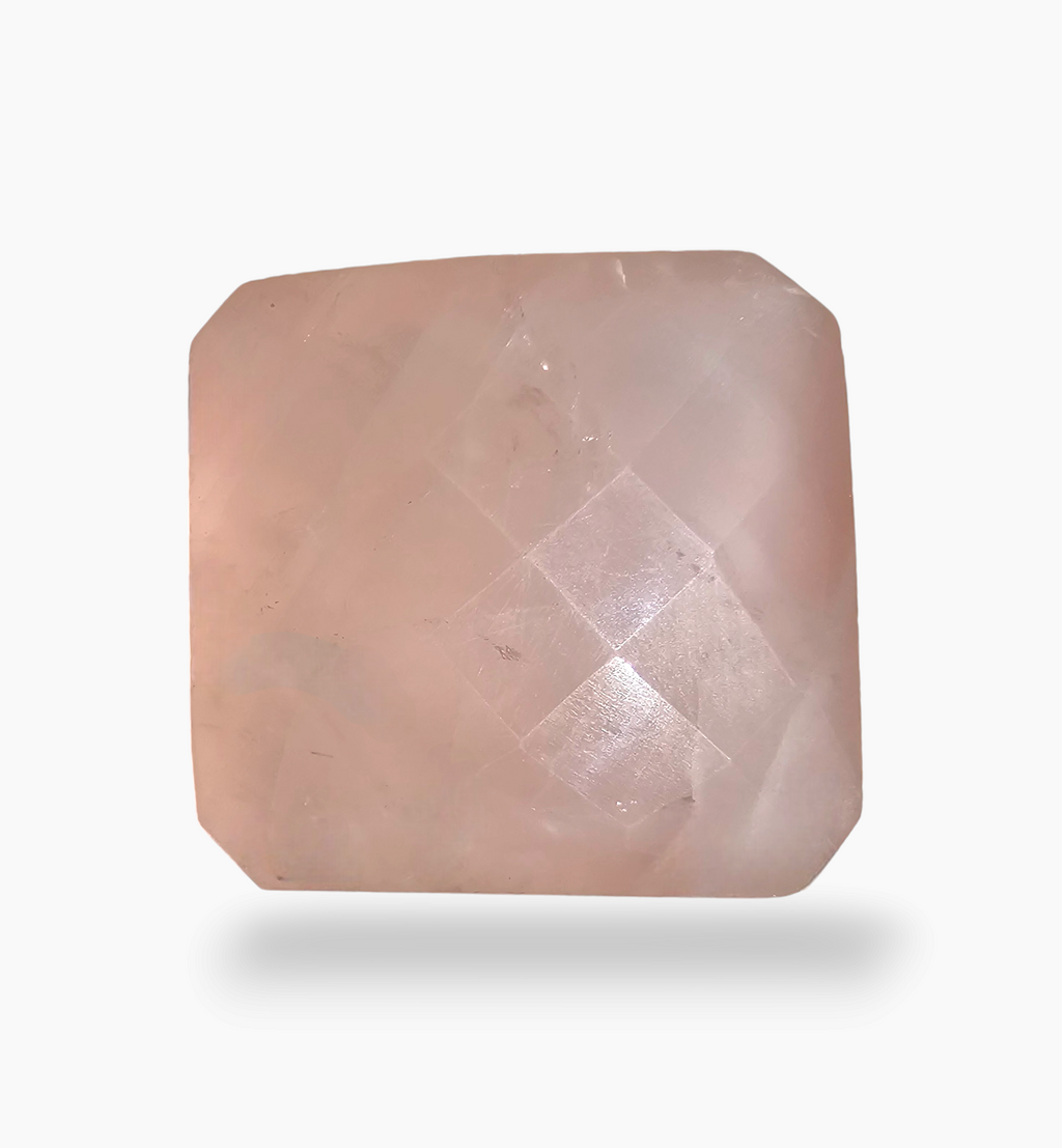Natural Rose Quartz Stone 68.38 Carats Square Shape Size 25x25mm