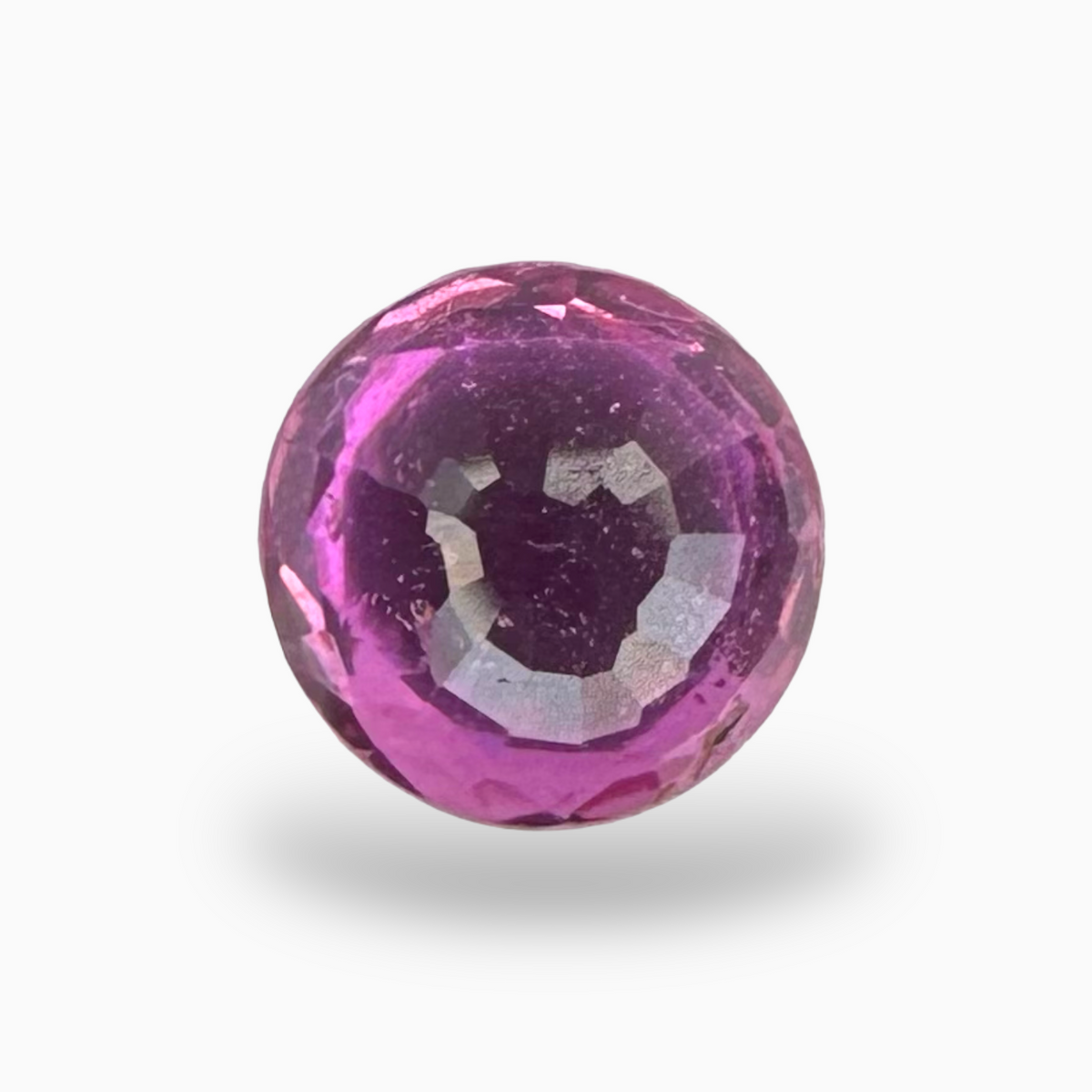 Round Pink Sapphire Stone Round Cut 1.7 Carats 7 mm