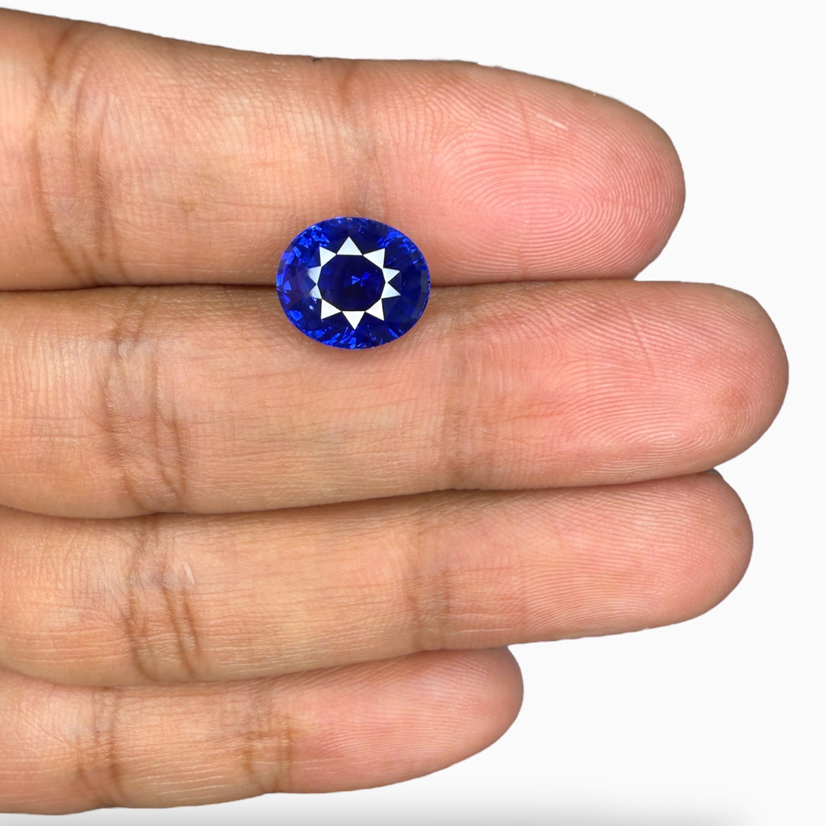 Royal Blue Sapphire Stone Oval Cut 5.48 Carats From Srilanka
