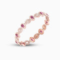 Rubellite Tourmaline Bangles - Wajiha - Rose Gold