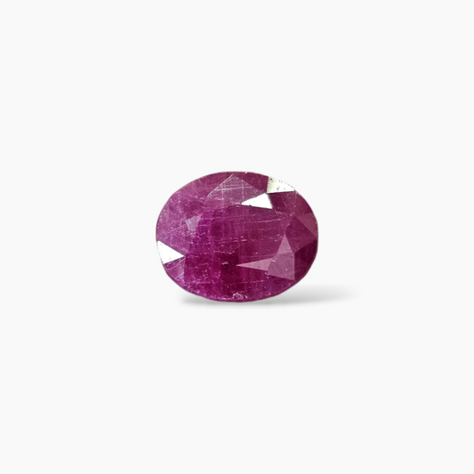 Pink Ruby 6.70 Carats in Oval Cut with 9.7 by 12.3 mm Size