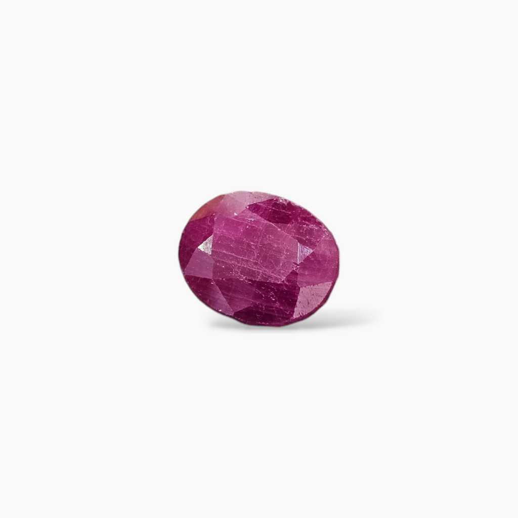 Pink Ruby 6.70 Carats in Oval Cut with 9.7 by 12.3 mm Size