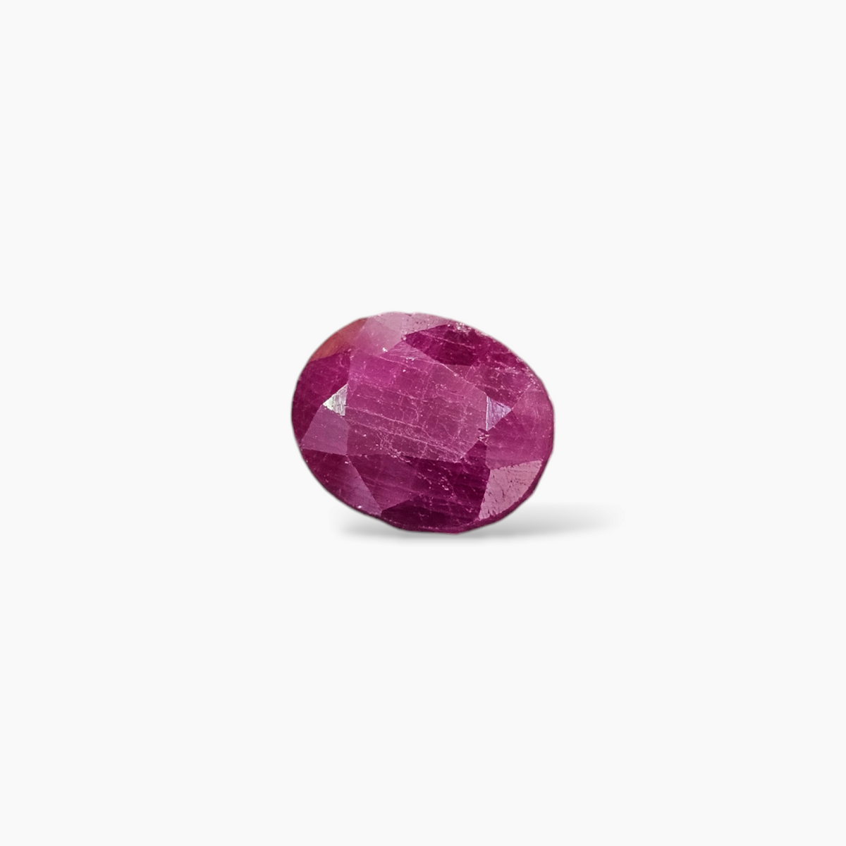Pink Ruby 6.70 Carats in Oval Cut with 9.7 by 12.3 mm Size