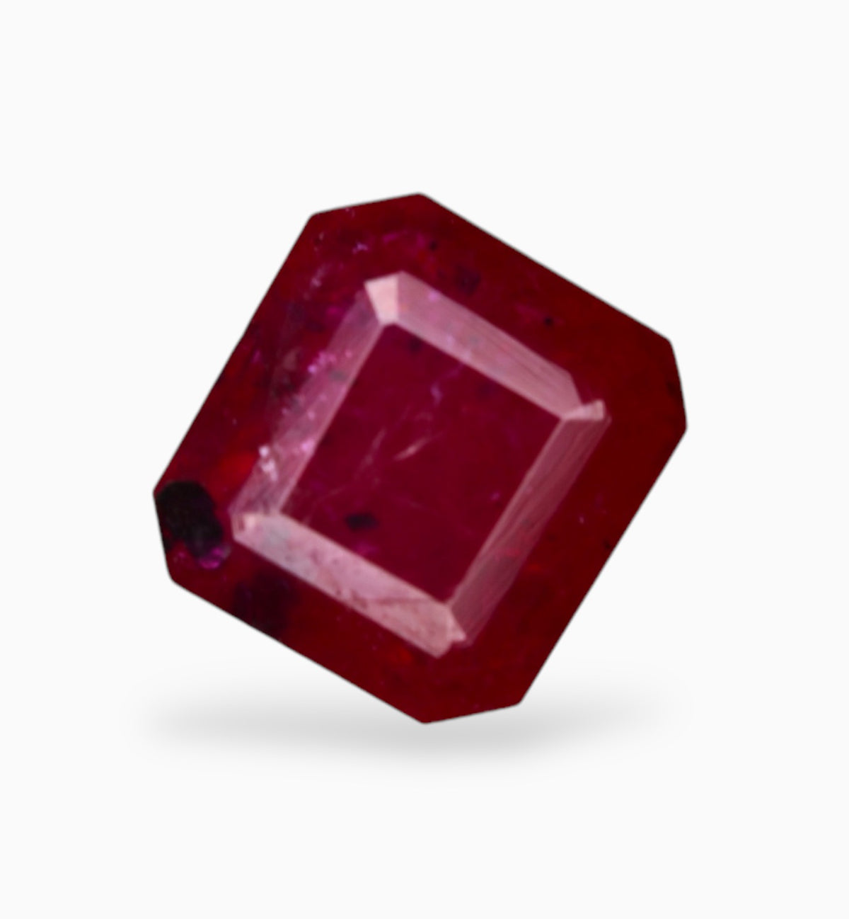 Natural ruby Stone 0.90 Carats Asscher Cut Shape 5x5mm