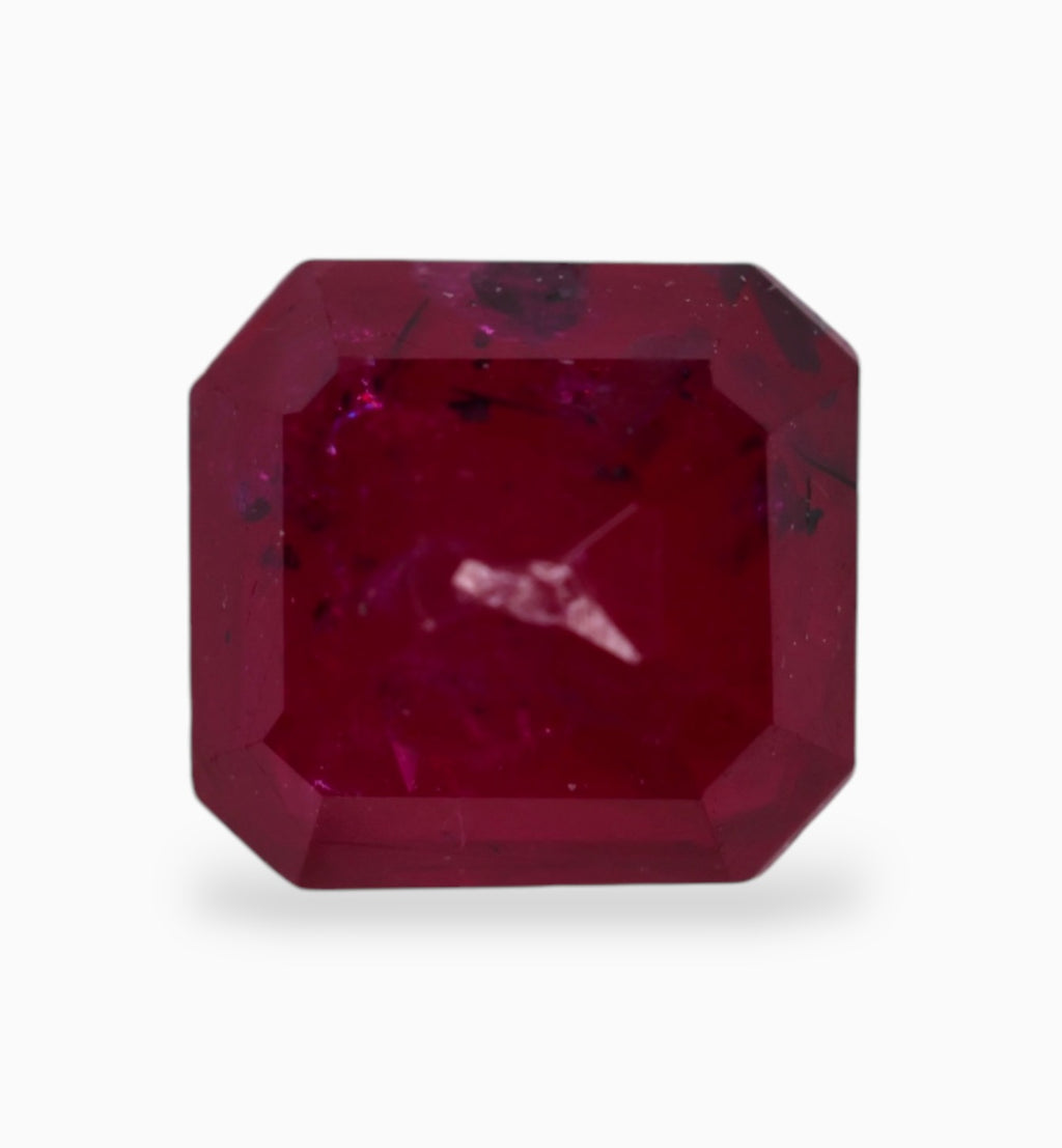 Natural ruby Stone 0.90 Carats Asscher Cut Shape 5x5mm