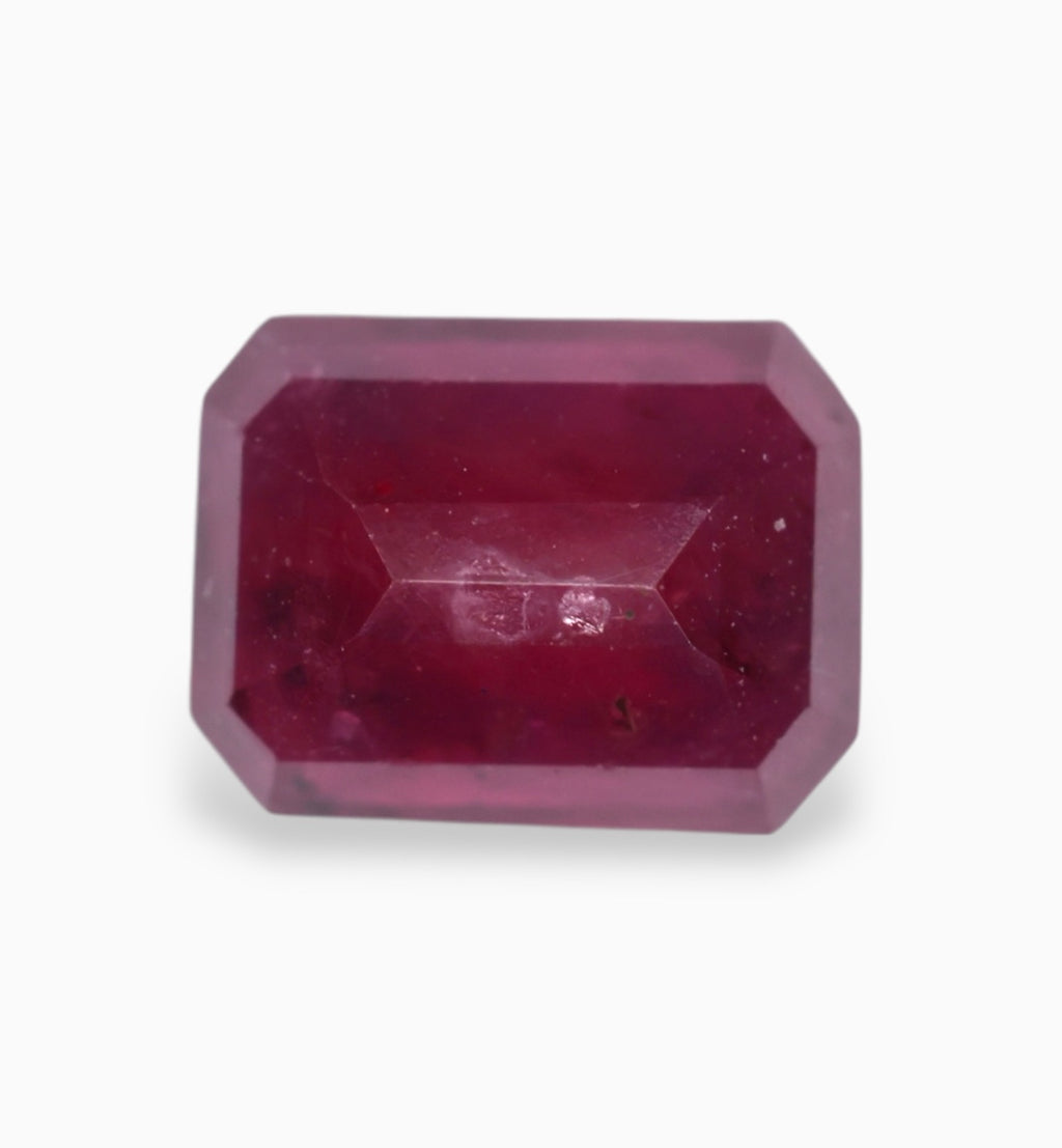 Natural ruby Stone 1.06 Carats Emerald Cut Shape 4.7x6.1mm