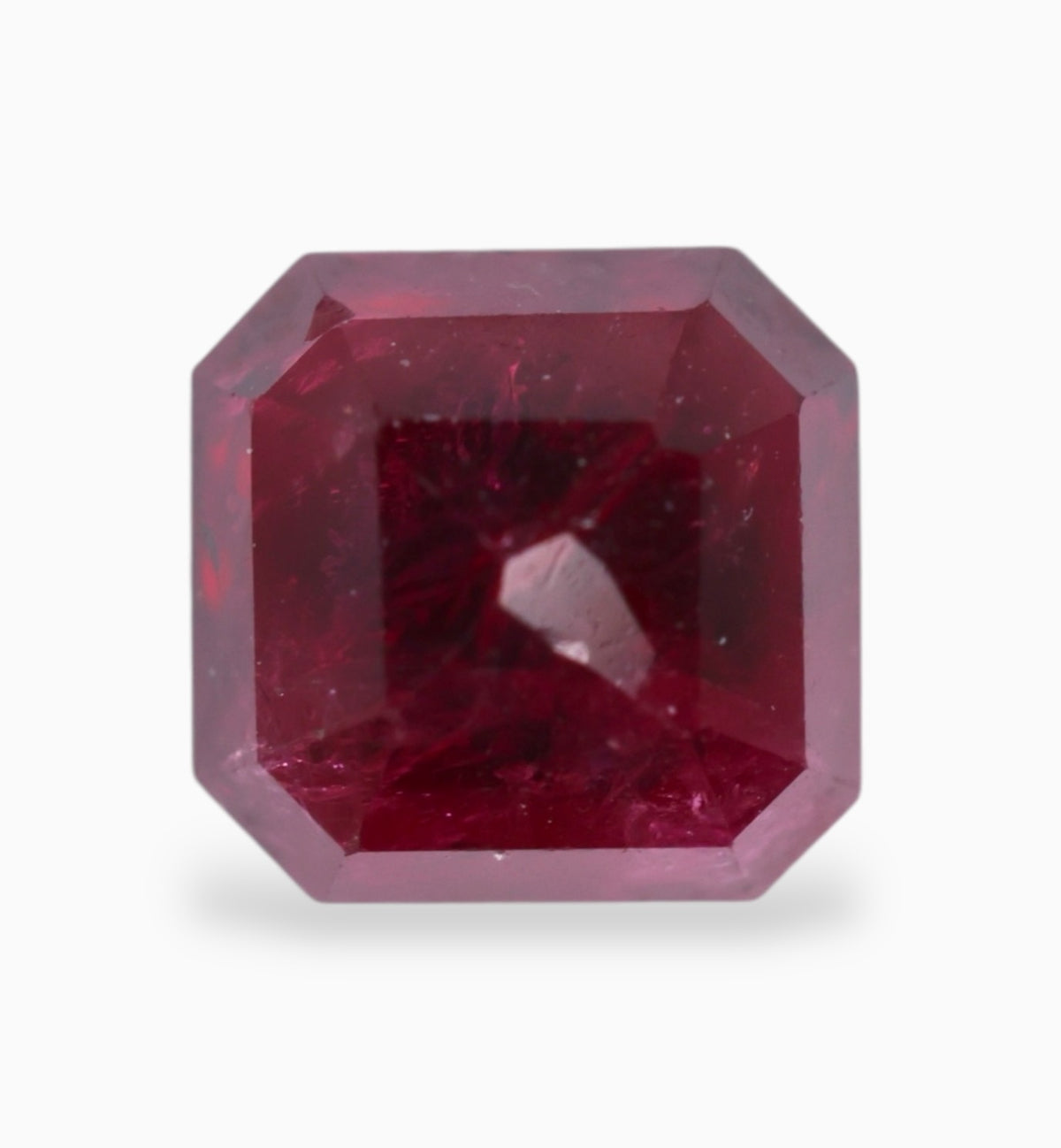 Natural ruby Stone 1.11 Carats Asscher Cut Shape 5x5mm