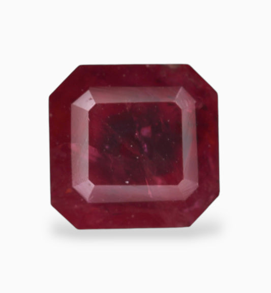 Natural ruby Stone 1.11 Carats Asscher Cut Shape 5x5mm