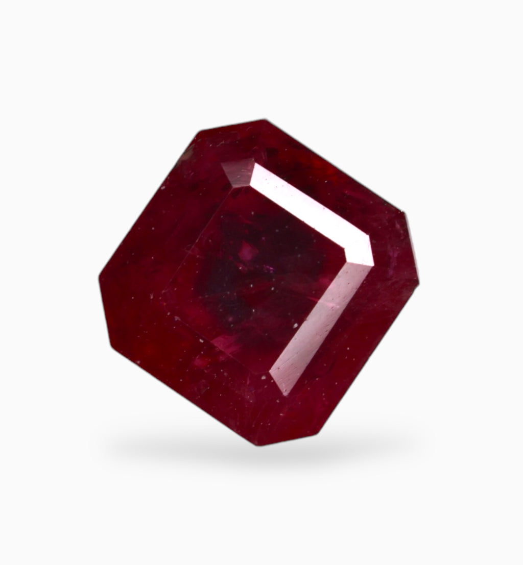 Natural ruby Stone 1.11 Carats Asscher Cut Shape 5x5mm