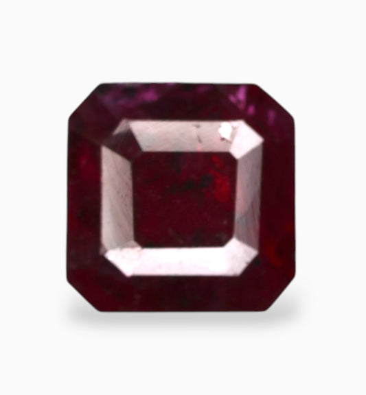 Natural ruby Stone 1.33 Carats Asscher Cut Shape 5.7x5.7mm