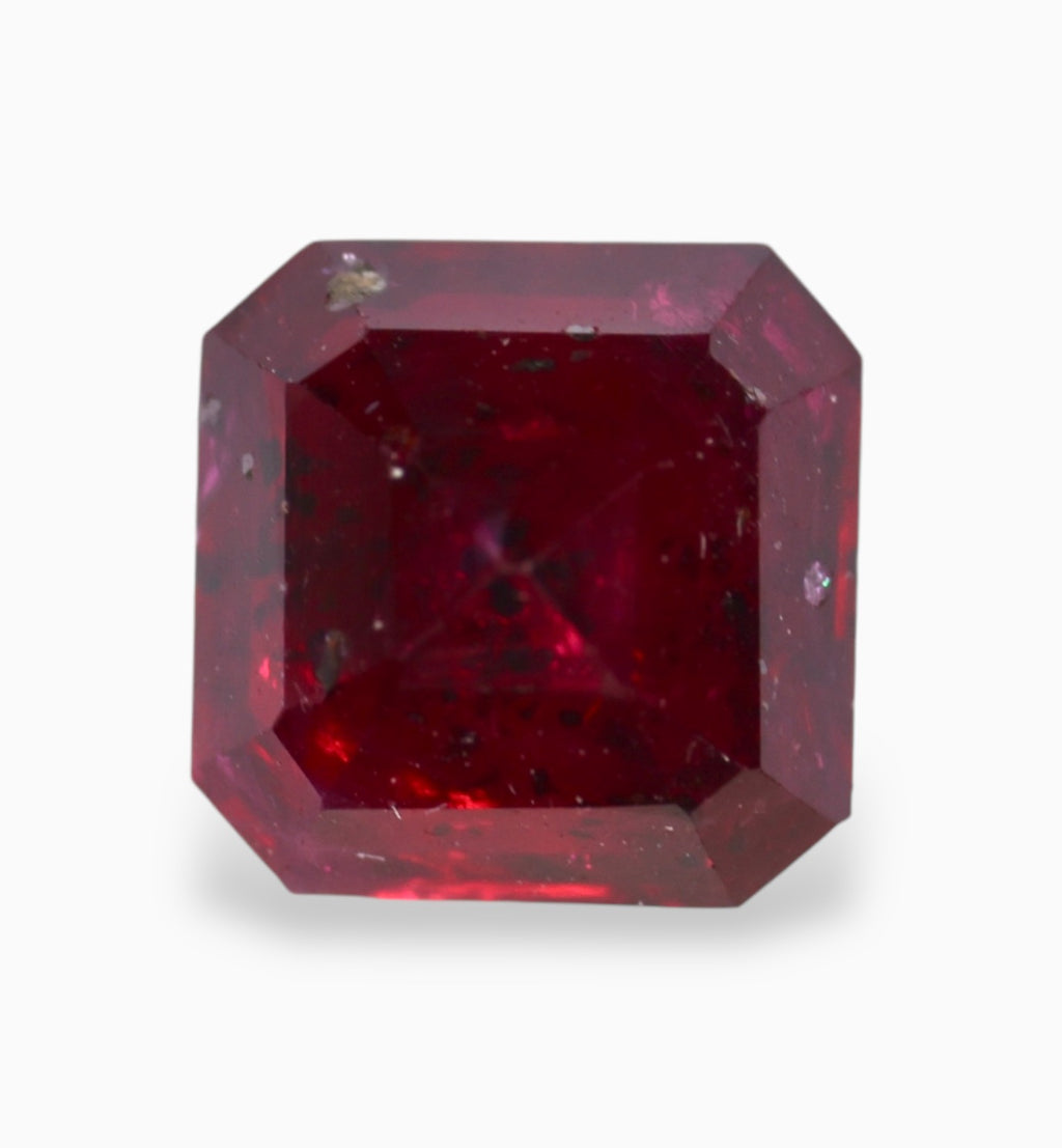 Natural ruby Stone 1.33 Carats Asscher Cut Shape 5.7x5.7mm