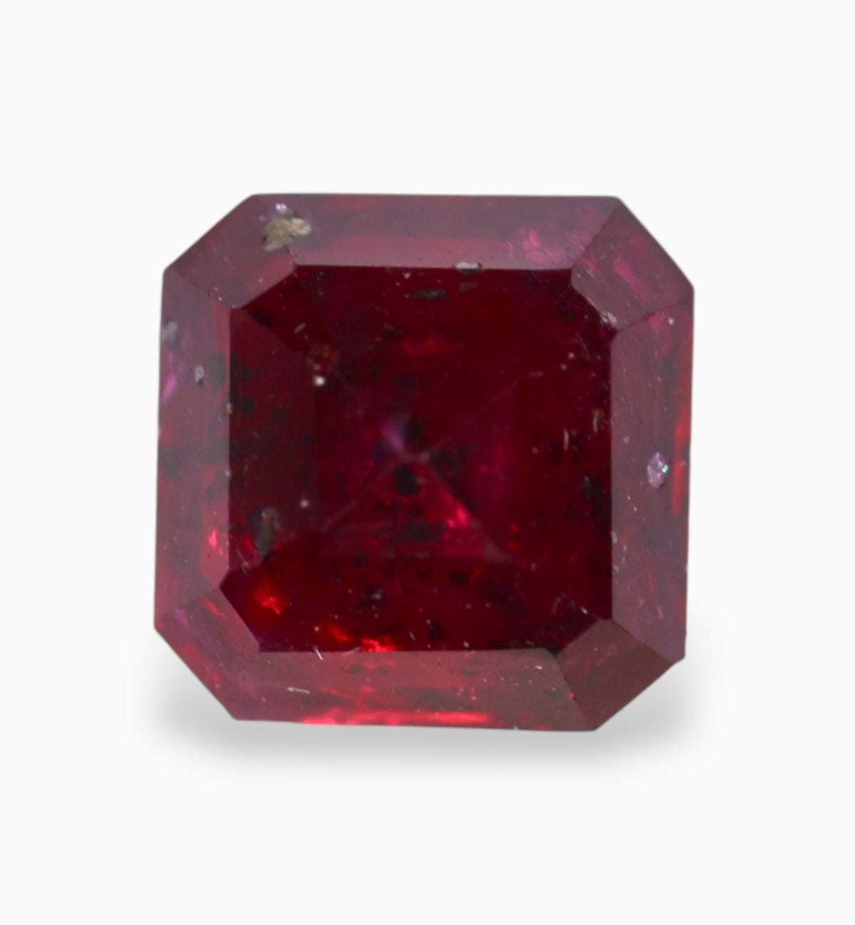 Natural ruby Stone 1.33 Carats Asscher Cut Shape 5.7x5.7mm