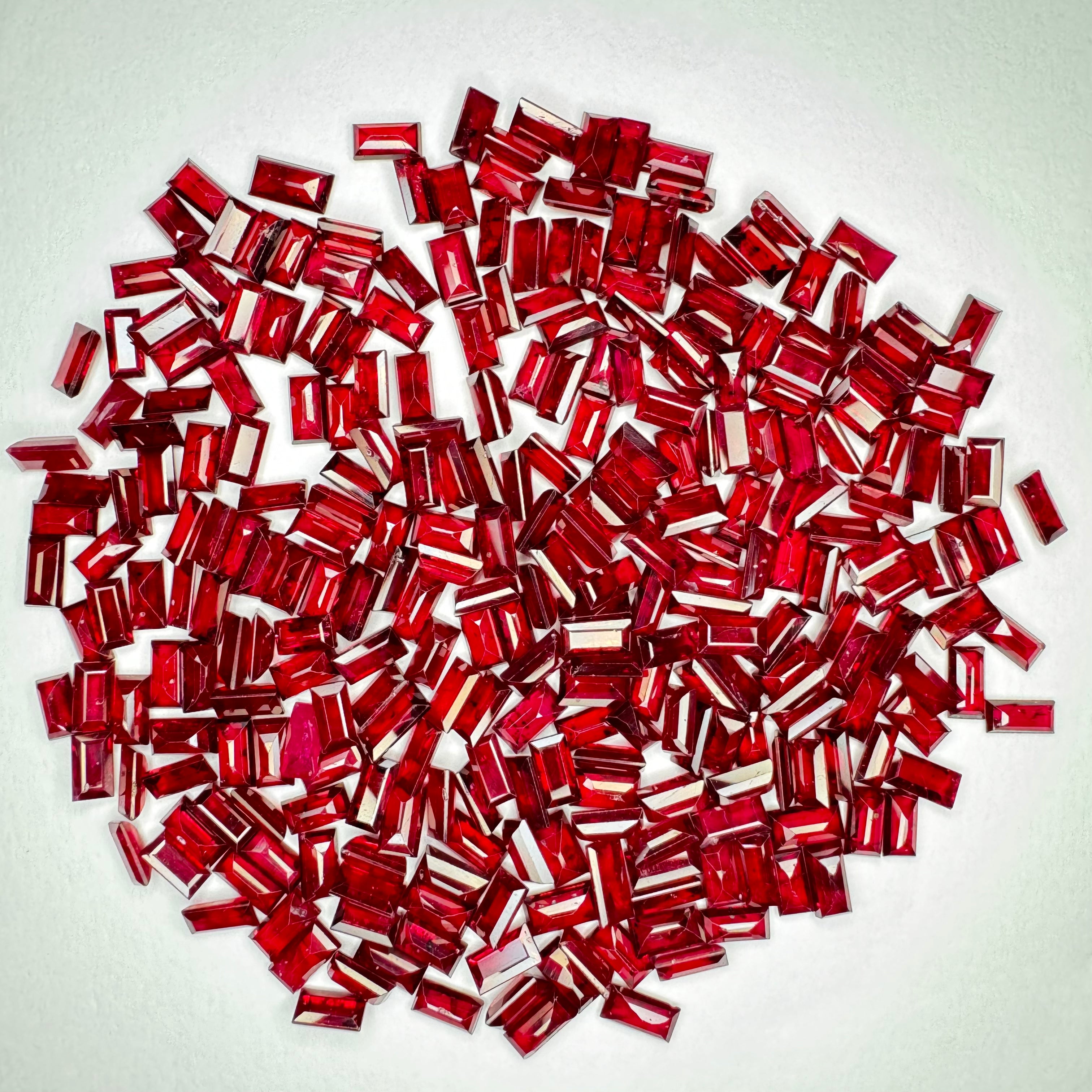 Natural Ruby Baguettes 3x1.5mm,4x2 mm, 5 X 2.5 mm  From Mozambique (Pigeon Blood)
