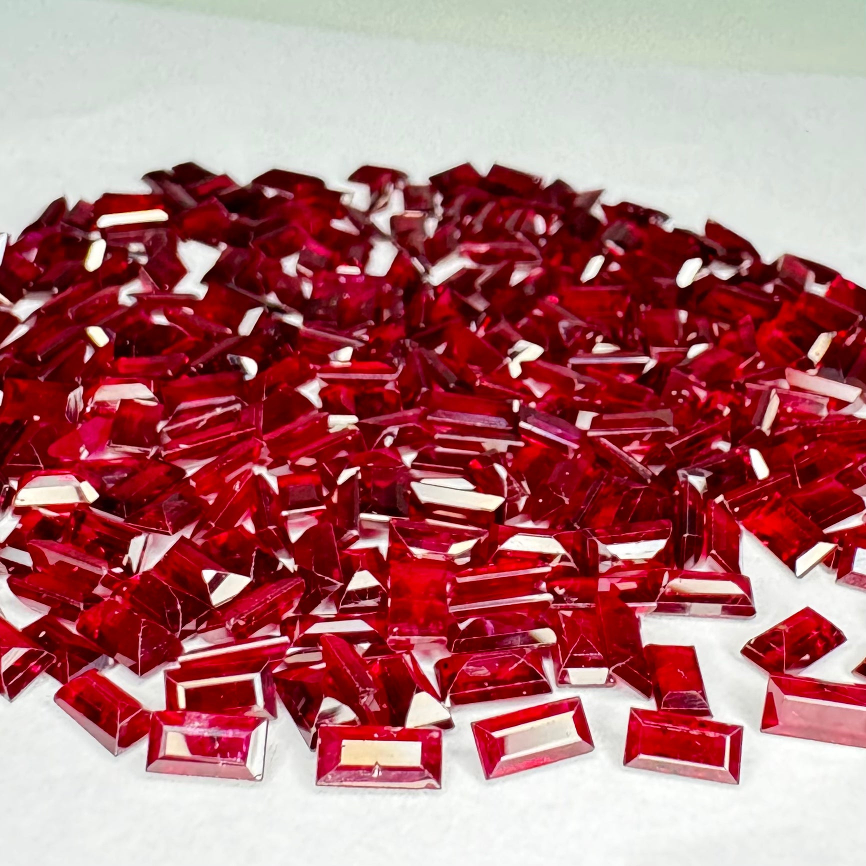 Natural Ruby Baguettes 3x1.5mm,4x2 mm, 5 X 2.5 mm  From Mozambique (Pigeon Blood)